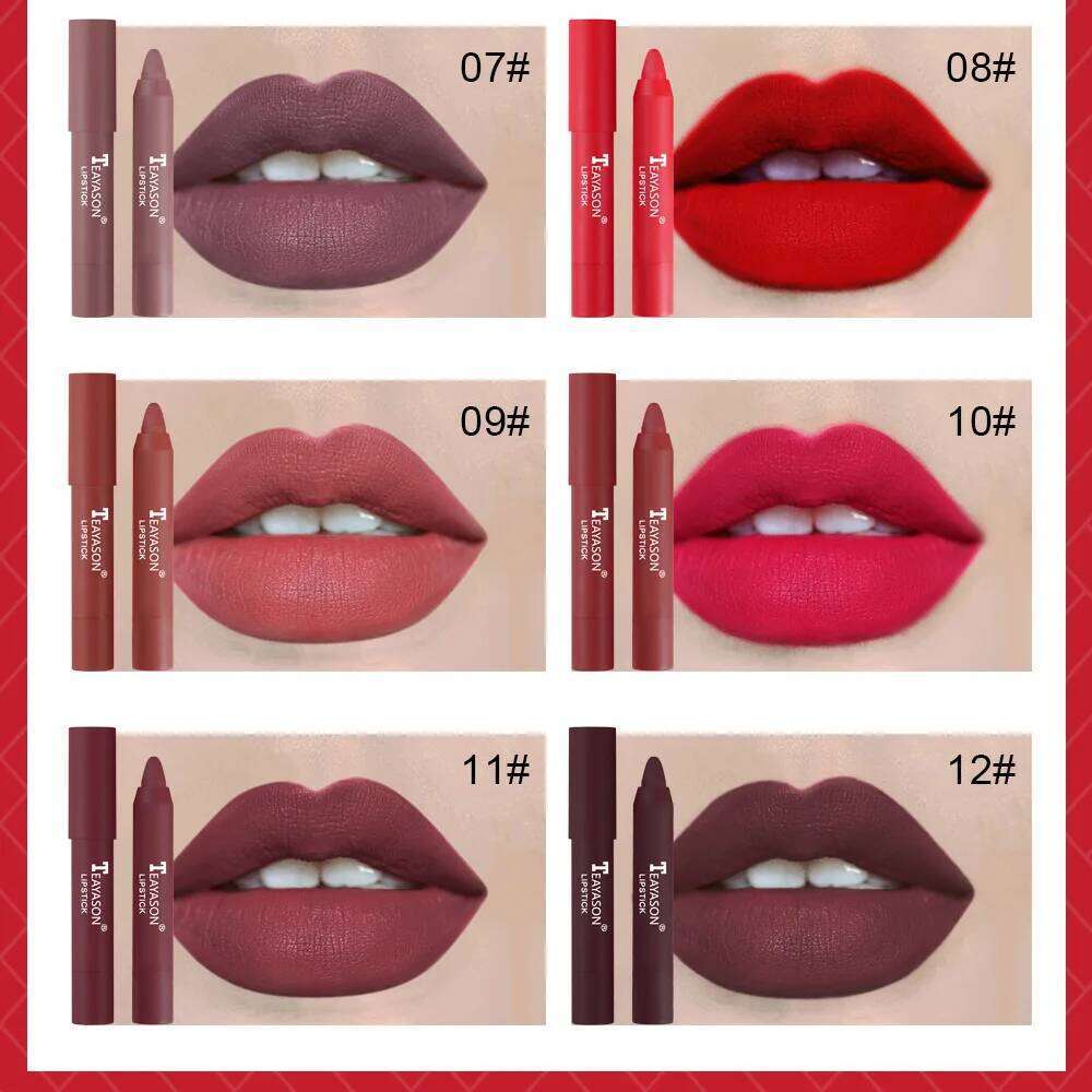 Matte Velvet Liner Waterproof Lipliner Pencil Outline Lip Shape Lipstick Pen Long Lasting Non-stick Cup Makeup Cosmetics W260311
