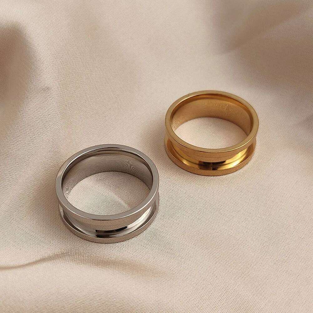 Original - Concave design stainless steel finger ring, high quality waterproof jewelry, gift from friends H260312