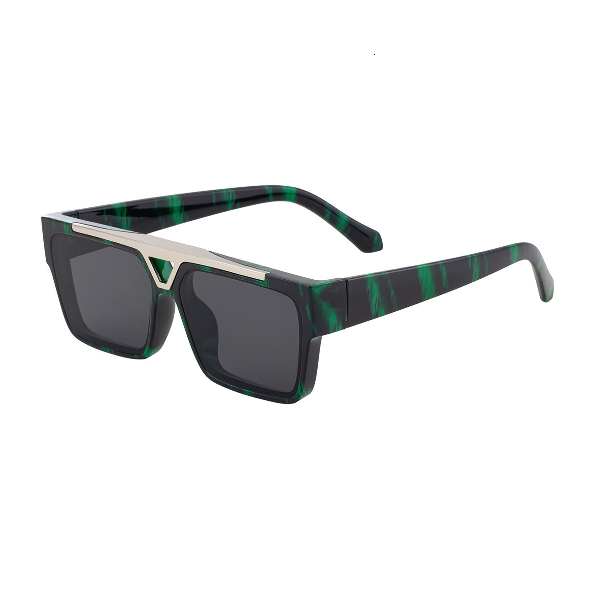 2026 New Fashion Square Frame Polarized Retro Double Bridge High-end Sun Protection Sunglasses for Men
