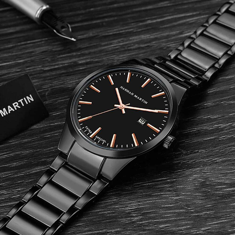 Top Brand Original Sports Quartz Black Mens Watch All Steel Waterproof Classic Business Fashion Calendar Wristatches