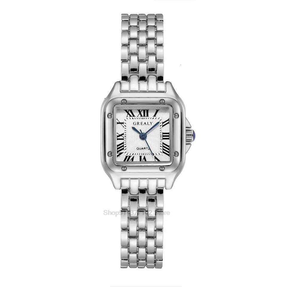 2025 Luxury Women's Fashion Square Watches Gold Alloy Strap Ladies Quartz Wristwatches Qualities Female Roman Scale Clock
