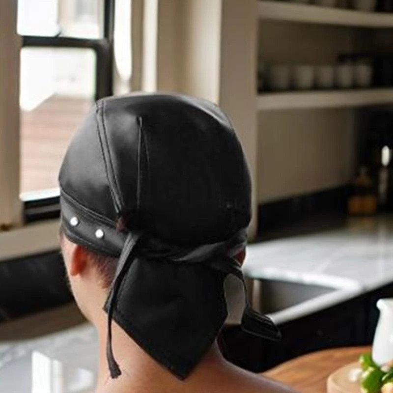652F Hip Hop Grunge Po Props Skull Durag for Dating Pography Cabbie Headwear Rivet Studded Hat 260304