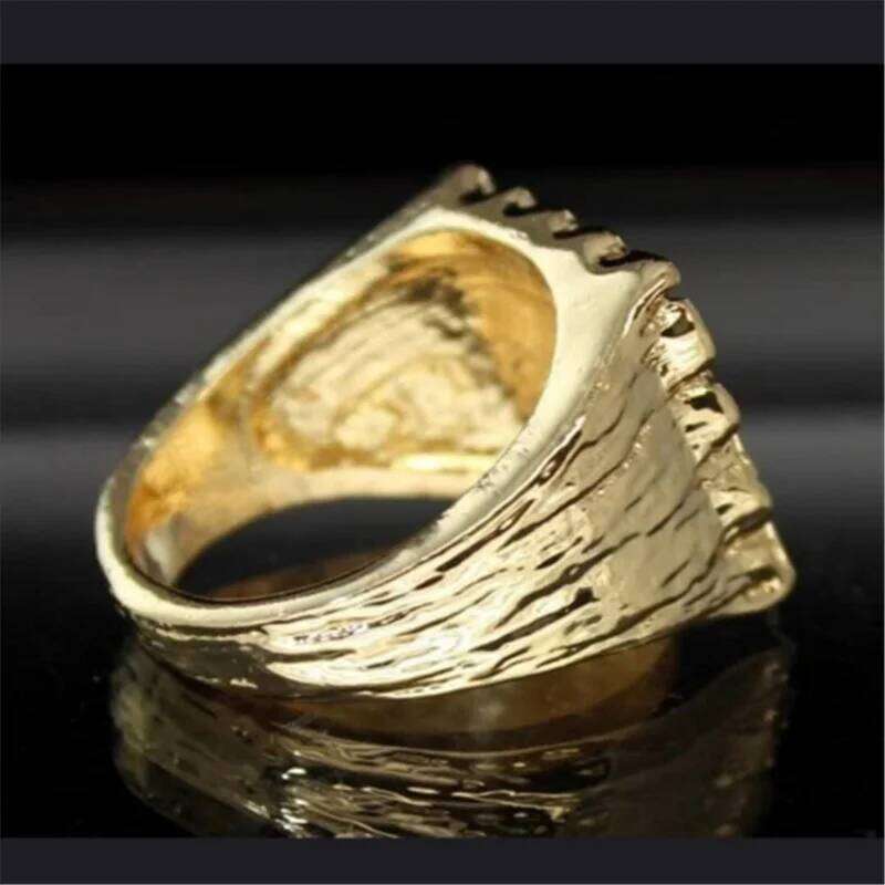 New Jewelry Hollowed-out Electroplating Protection Wear Resistant Men's Ring Personality Uneven Bumpy Rings H260312
