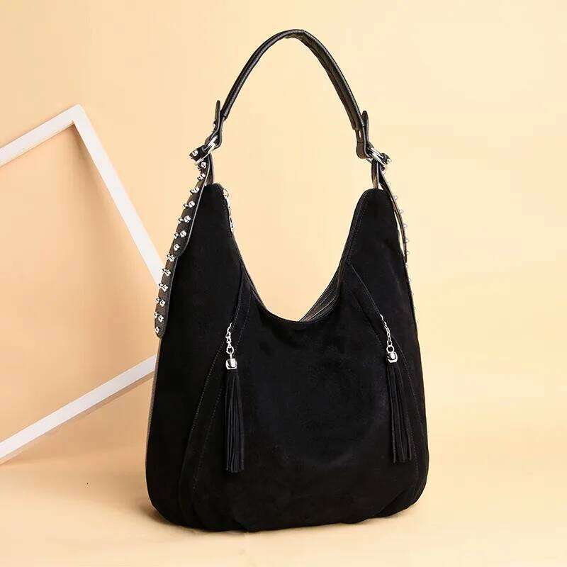 High Quality Soft Genuine Suede Women Tote Bags Large Capacity Female Shoulder Crossbody Bag Luxury Handbags Purses A Main XIU LAI SI