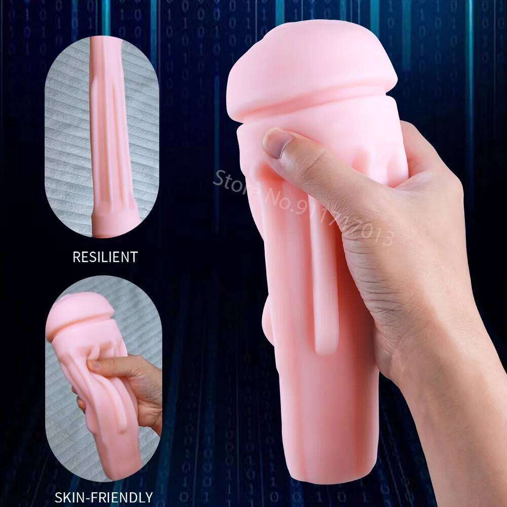 Male Masturbator Cup Realistic Textured Pocket Blowjob Pussy Stroker for Men Soft Silicone Vagina Adult Masturbation Sex Toy Z260311