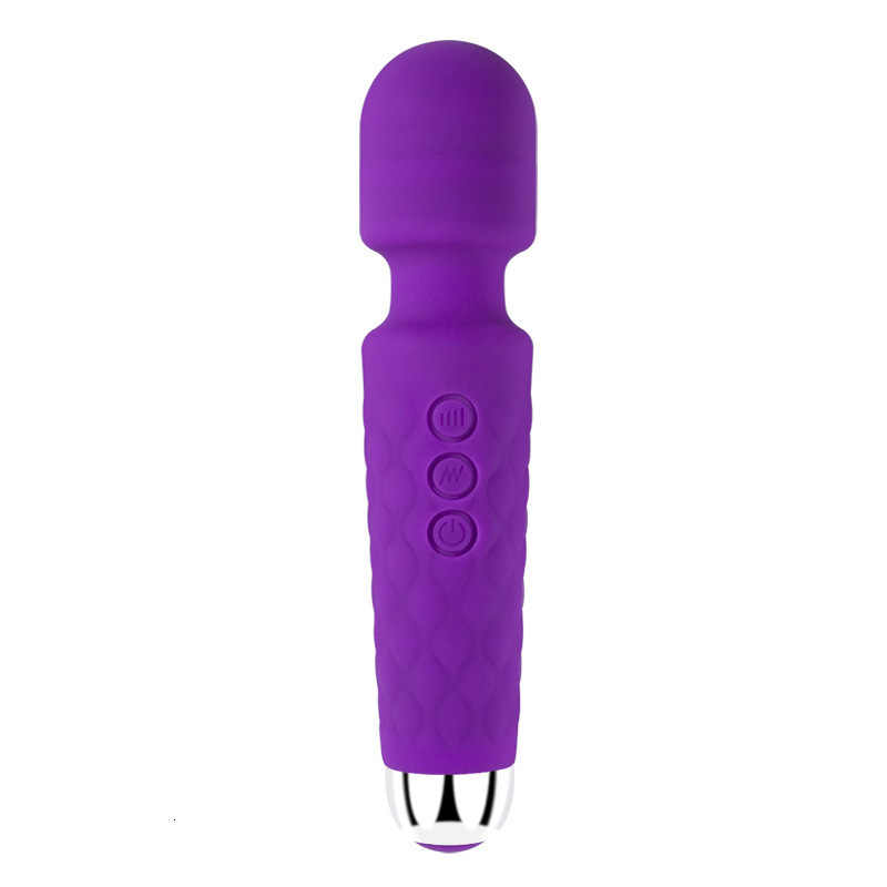Free Shipping Factory Direct 20 Frequency Rechargeable Knight AV Stick Female Silicone Vibrator Masturbation Massager Adult Products