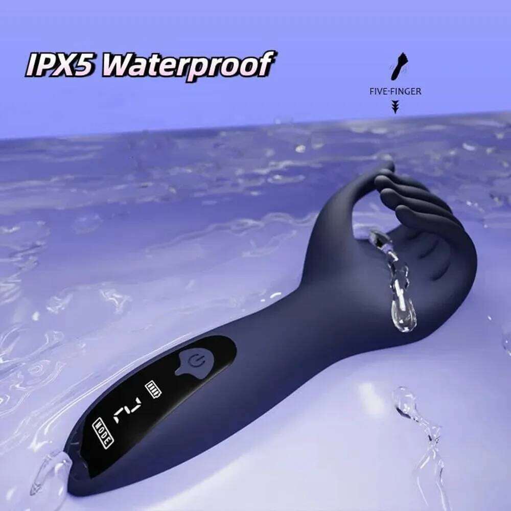 Sex Toys Vibrator Male Penis Trainer Pump With Handle Men Stroker Five Finger Simulation Palm Masturbator Z260312