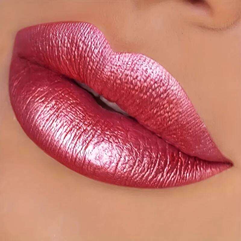 Glitter Pearl Lip Gloss Lipstick, Hydrating, High Pigment, Smudge-proof, Waterproof and Sweat-resistant, Perfect Christmas Gift W260311