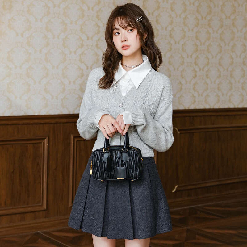 Luxury Shoulder Bags Totes Hobo New Style Sheepskin Pleated Mini Bowling Boston Handheld Pillow High Quality Crossbody Bag For Women SENYY