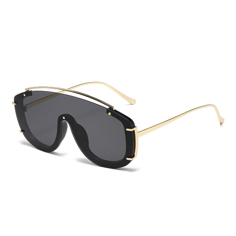 2026 New Large Frame One-piece Colorful Ins Personality Modern Fashion Internet Celebrity Sunglasses for Women