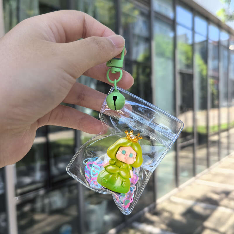 Creative resin new pearlescent crying baby princess keychain pocket pendant cute bell for backpacks and cars wholesale strawberry