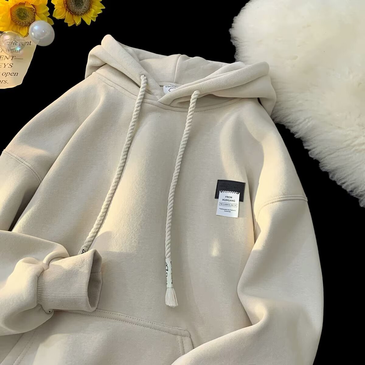 Fall/winter New Designer Hoodie Thickened Fleece Hoodie Style Trendy Brand Oversize Loose Fit Couple's Hoodie Jacket