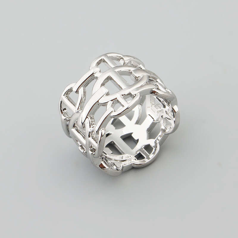 Women Jewelry Ring Band Rings European American Trendy Three-Layer Hollow Pig Nose Couple Bracelet Ring