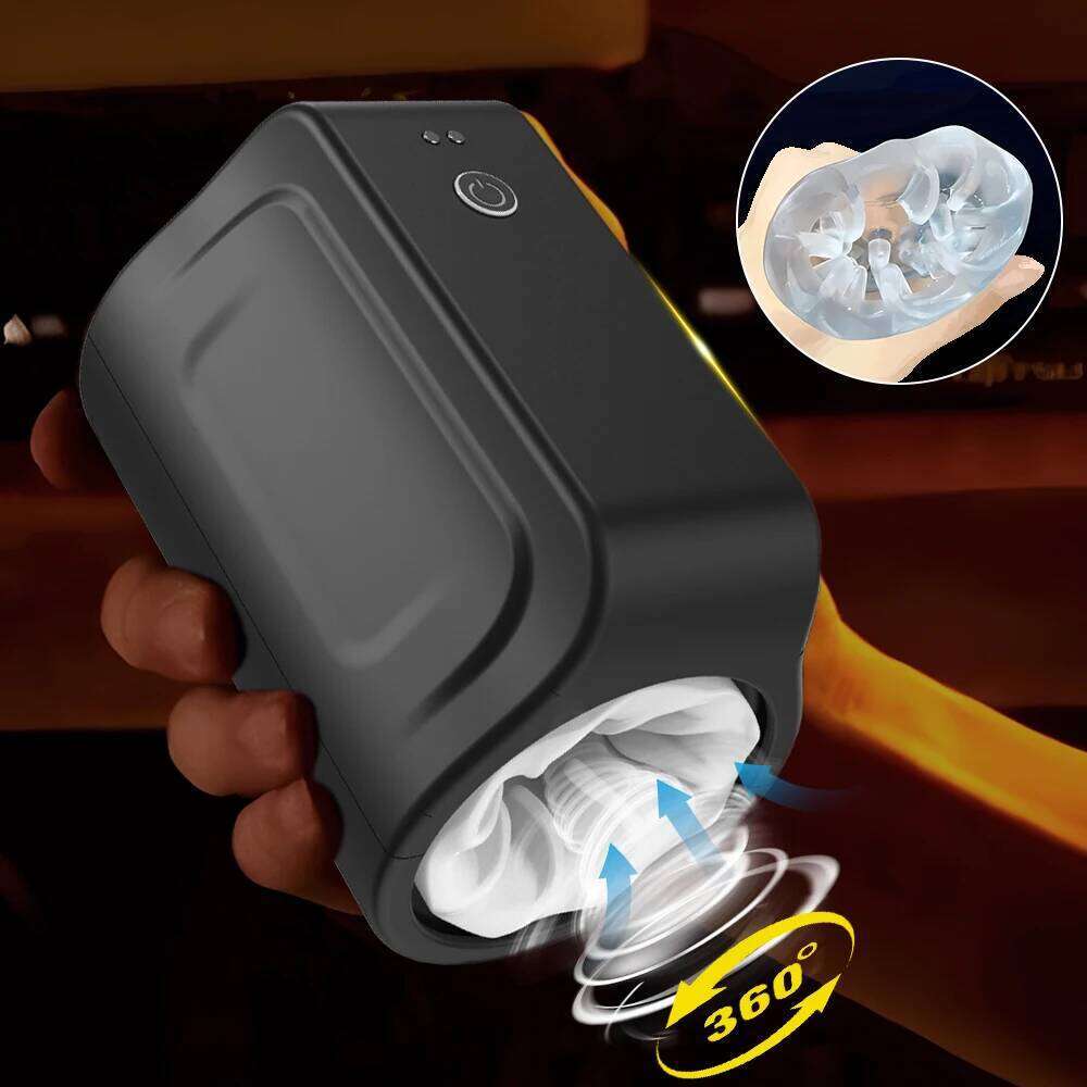 Automatic Men Masturbators Penis Vibrator Rotating Stimulation Realistic Pussy Male Stroker Fully Waterproof Blowjob Sex Toys Z260312