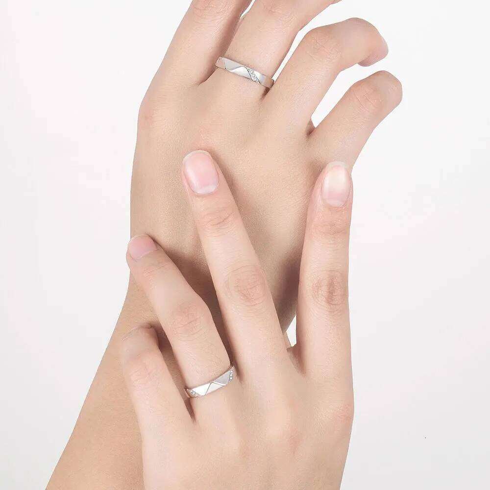 High Quality New Jewelry Man's Fashion 925 Sterling Silver Crystal Zircon Couple Rings For Woman XY0373 W260311