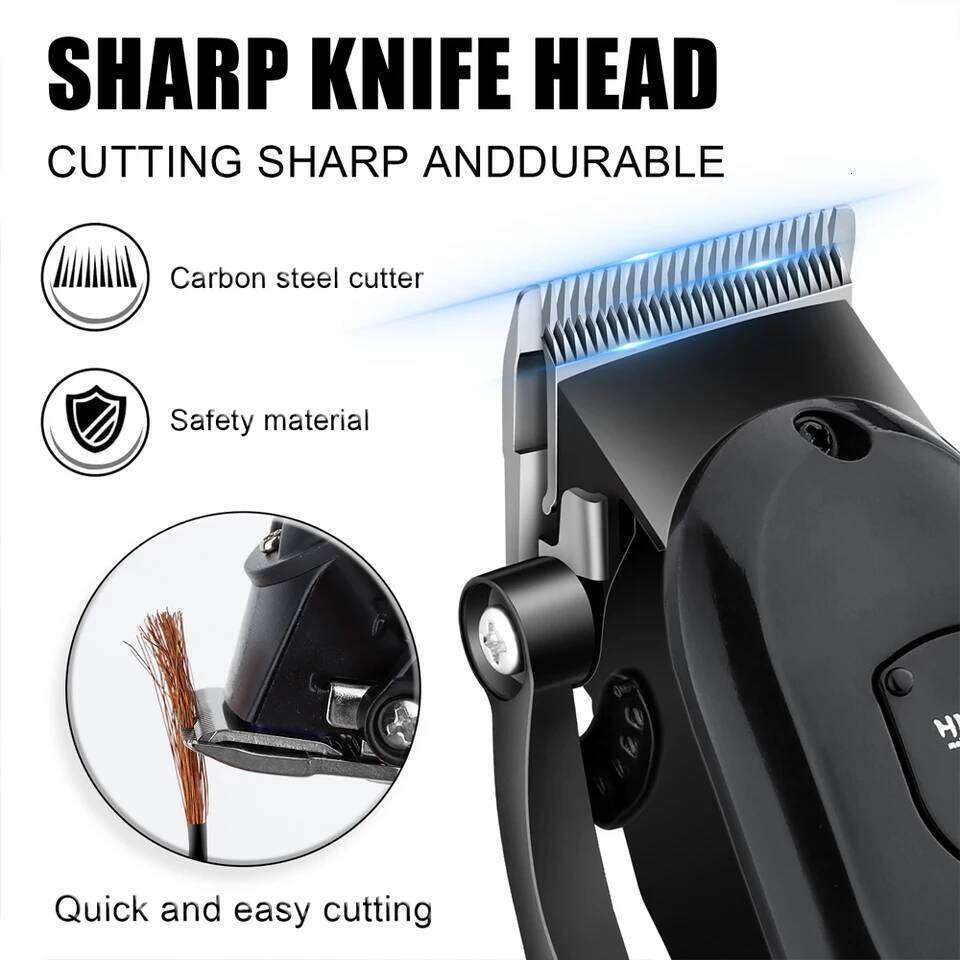 hiena Clipper Kit for Men Electric Shaver Professional Cutting Machine Hair Trimmer with LCD Digital Display C260312