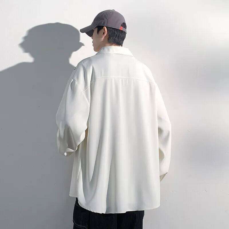 Men Loose Fit Embroidered Floral Casual Shirt Streetwear Oversized Comfortable Spring Summer Fashion Trendy Stylish Top Apparel Asia Size