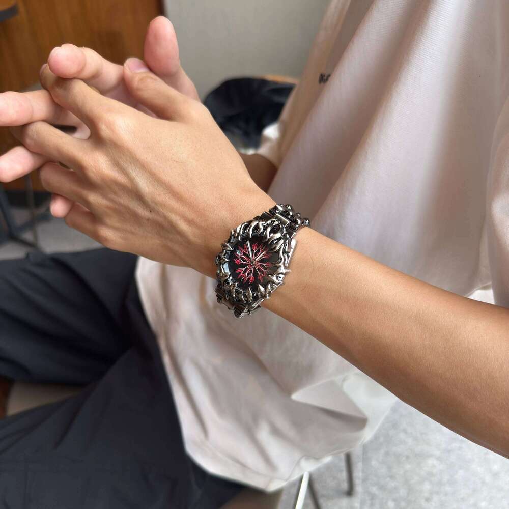 Luxury y2k Fashion Spiked Alabaster Cool Street Style Demon Claw Shape Dial Unique Design Men Quartz Watch reloj hombre