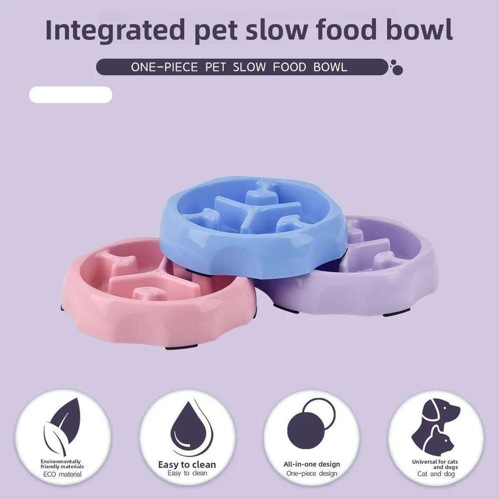 Pet Choking Anti Slip And Spilled Slow Food Rice Dog Bowl, PP Bowl 26Y0312