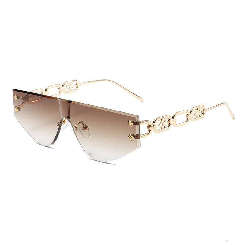 New Square Frameless Fashion Mirror Sun Retro Sunglasses