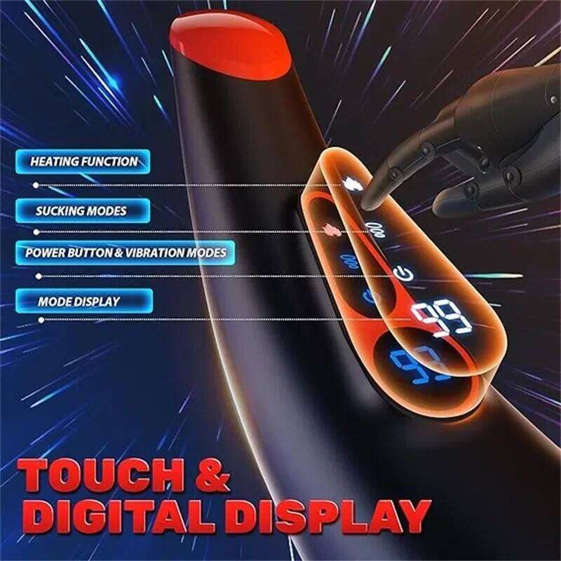 Automatic Sucking Masturbator Sex Toys for Men Heating Vibrating LCD Display Penis Pump Blowjob Male Adult Masturbators Z260312