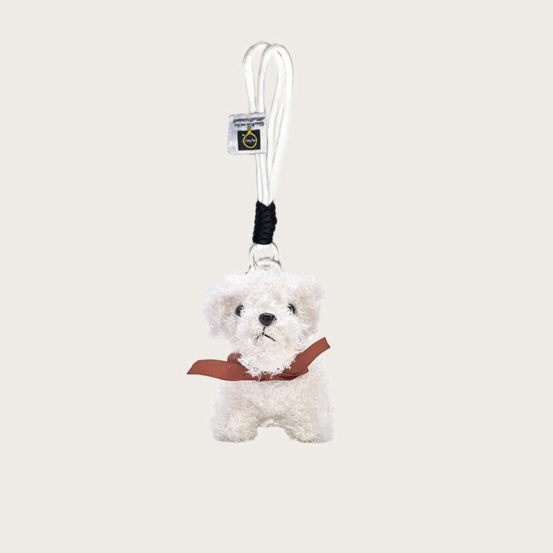 Backpack Pendant Teddy Plush Toy Small Dog Car Keychain Hanging Chain Accessory