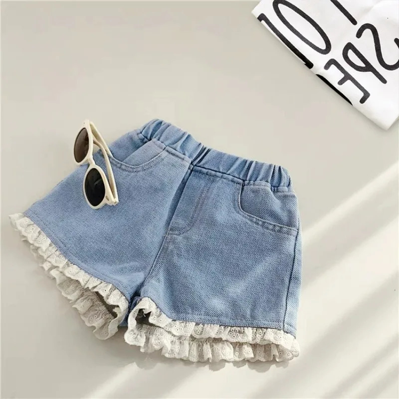 Girls Denim Shorts Korean Lightweight Summer for Toddler Casual Versatile Childrens Clothing Outdoor Wear 260311