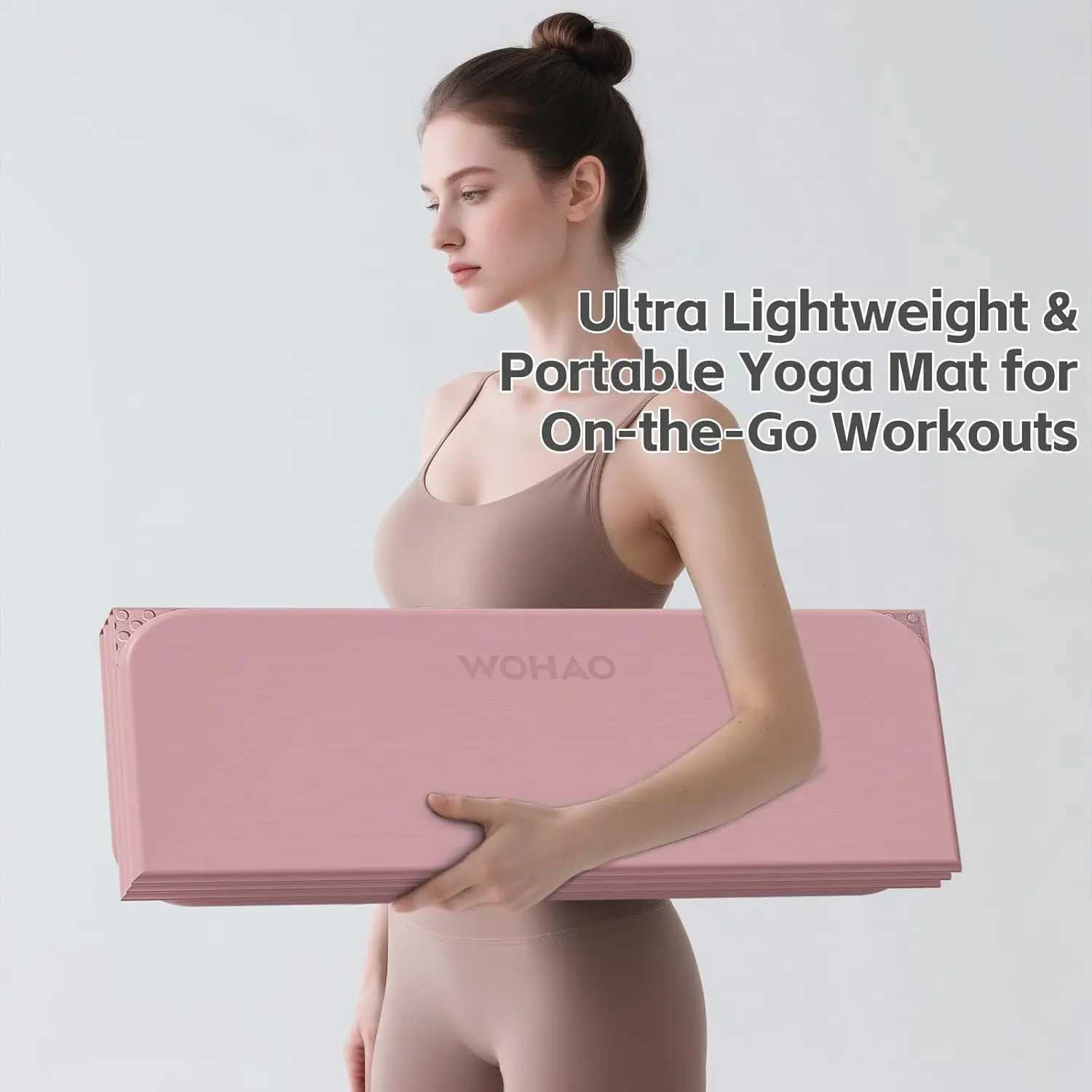 7-Fold Yoga Mat 74x31 Inches 031 Inch Thick Non-Slip POE for Travel Storage Yoga Home Gym M260312