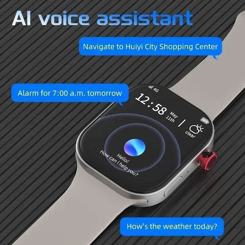 4G Android smartwatch VP99 features 180° rotating camera SIM slot GPS tracking WiFi connectivity playback storage AI voice