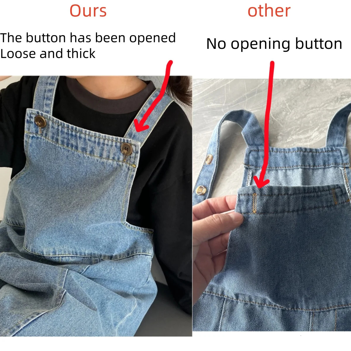 Autumn Children Loose Overalls Baby boys girls casual Jean Jumpsuit Solid Outwear Cloth 17Y Kids high qualit bib pants 260311