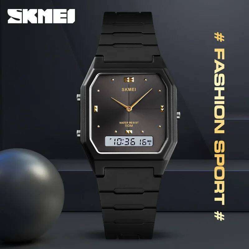 SKMEI 1604 Luxury Quartz Watches for Men Women Simple Waterproof Dual Time Countdown Lady Wristwatches Clock Relogio Masculino