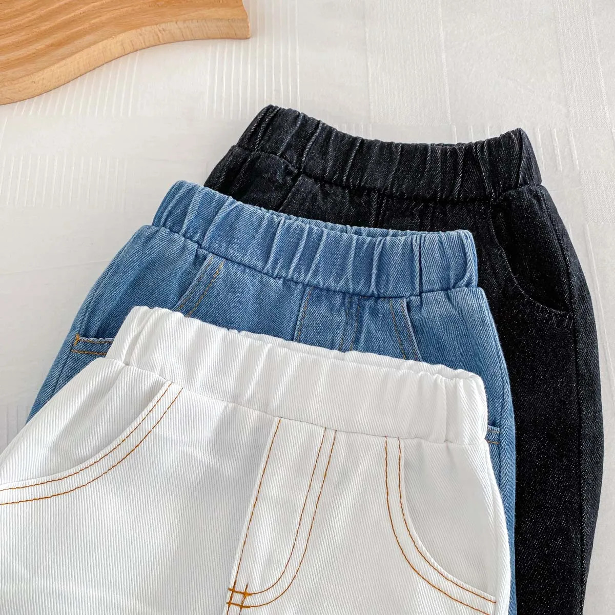 Korean Fashion Kid Jeans Baby Pants Boy Girl Autumn Casual Versatile Unisex 16yrs 260311