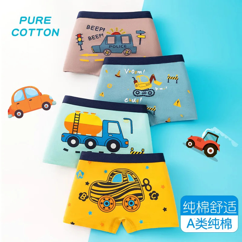 Boy Pure Cotton Boxers Kids Colorful Underwear Cute n Baby Underpants Size M3XL For Weight 1045kgs 260311