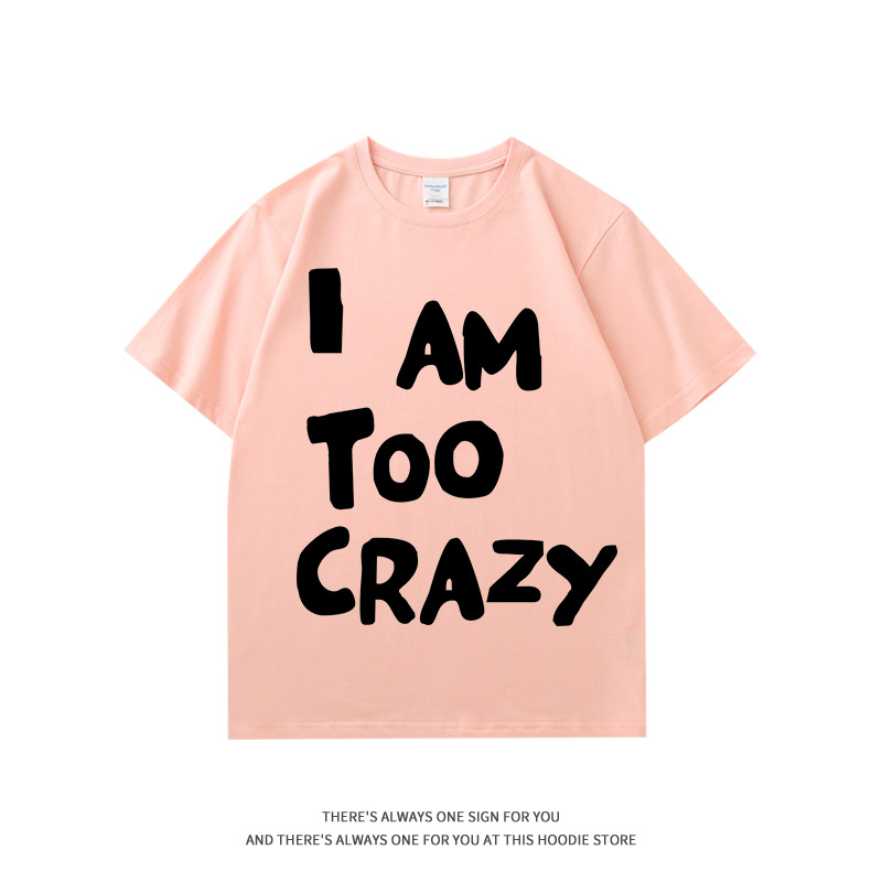 Women's Lazy Style Letter Print T-Shirt 2025 Summer New Loose Casual Age-Reducing Half Sleeve Tee Top