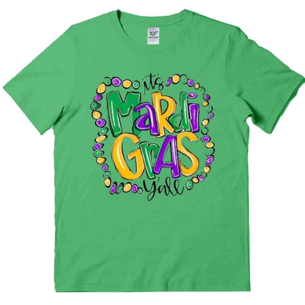 It's Y'all - Adult Mardi Gras New Orleans Tees Graphic T Shirt NOLA Clothes- Fat Tuesday Tops Z260312