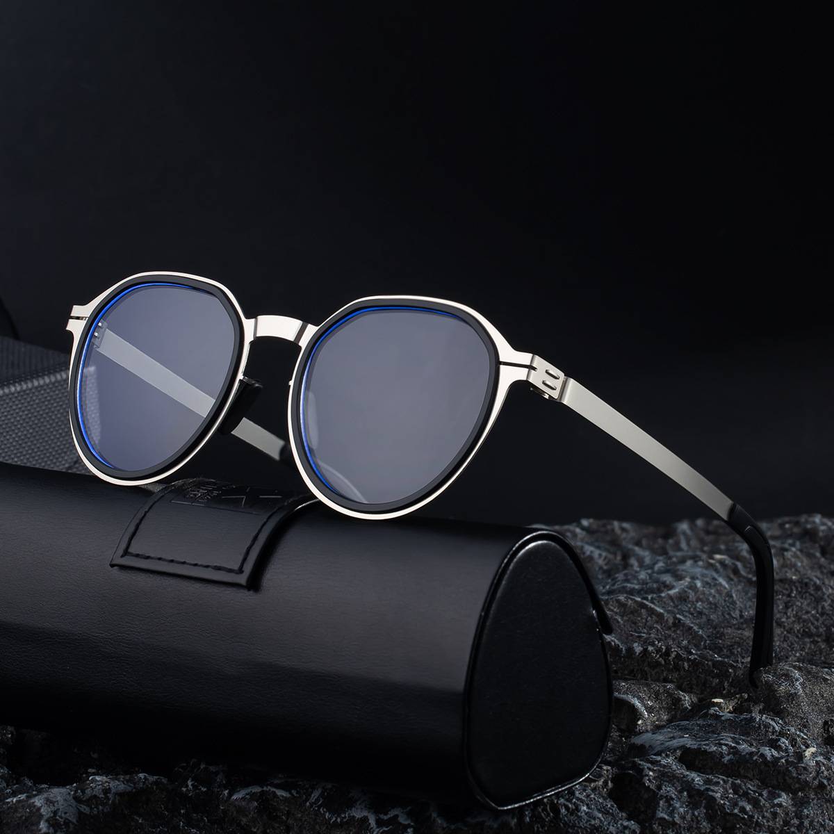 Polarized Driving 2026 Round Sunglasses for Men High-End Feel Bendable Temple Retro Glasses