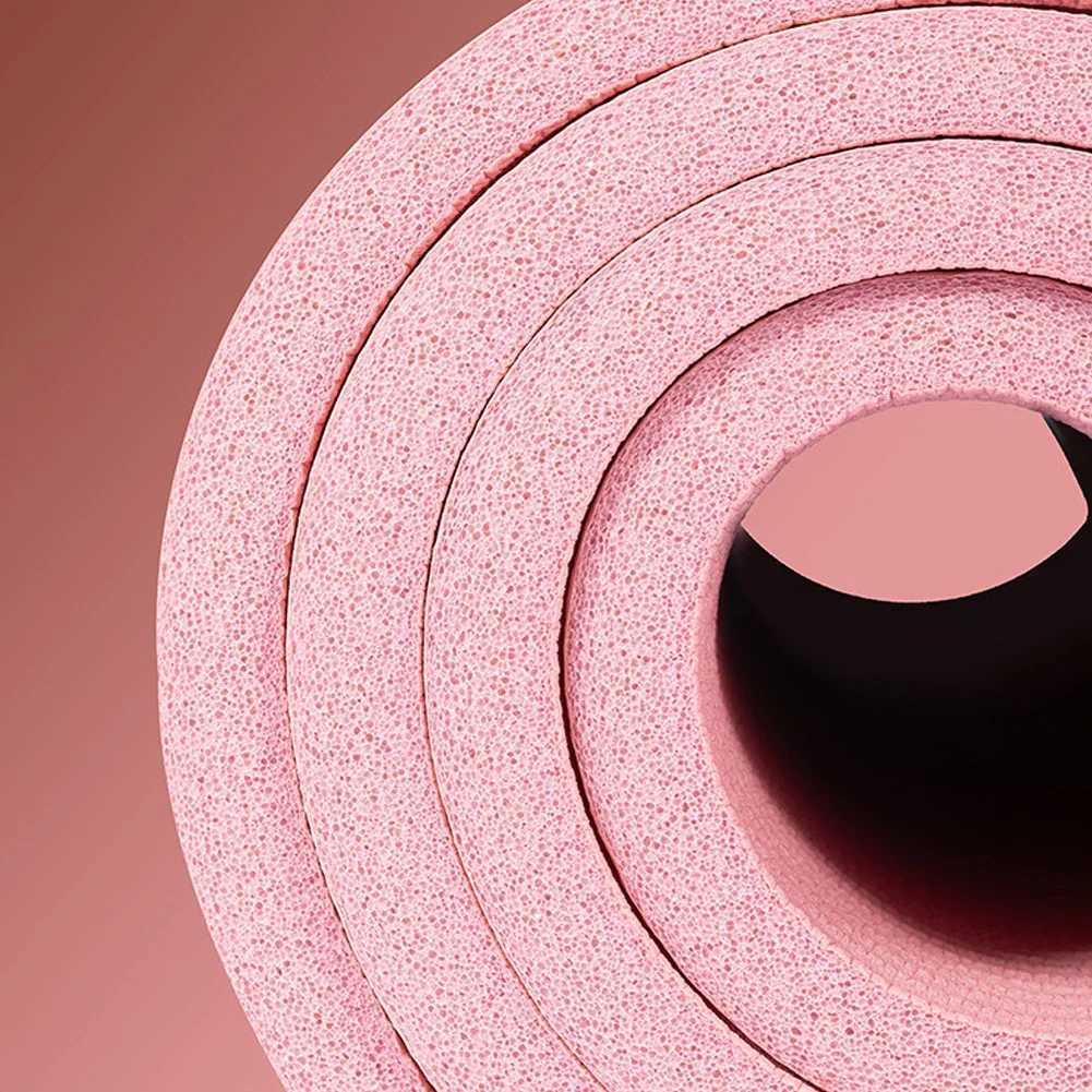 Yoga Mat Non Slip Exercise Mat Thick Solid Color Fitness Mat Yoga Workout Mat Multi-Function for Home Gym M260312