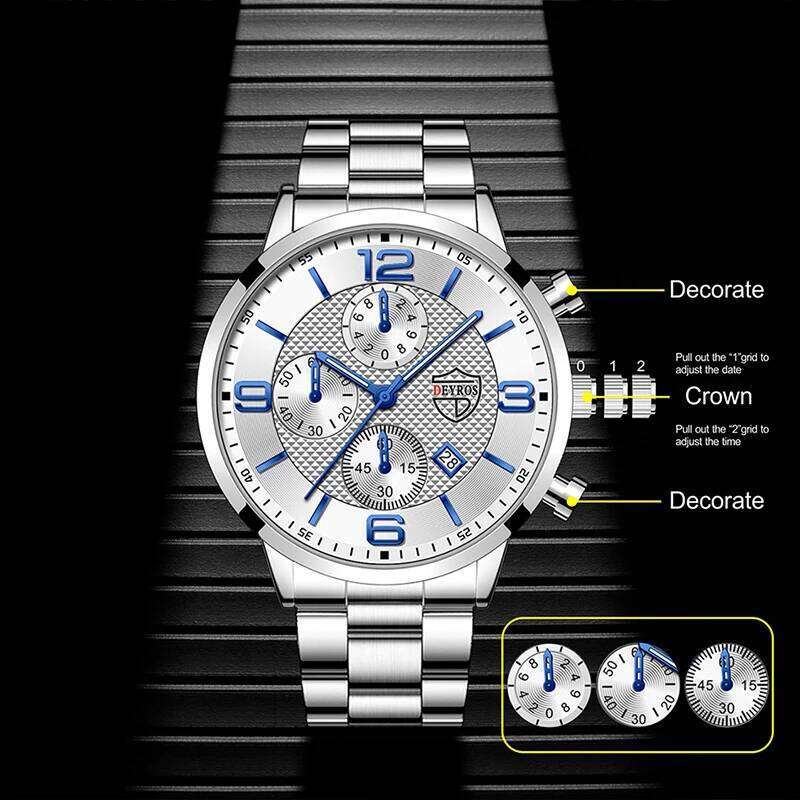 reloj hombre Luxury Business Men Watchs Quartz WristWatch Male Leather Calendar Luminous Clock relogio masculino