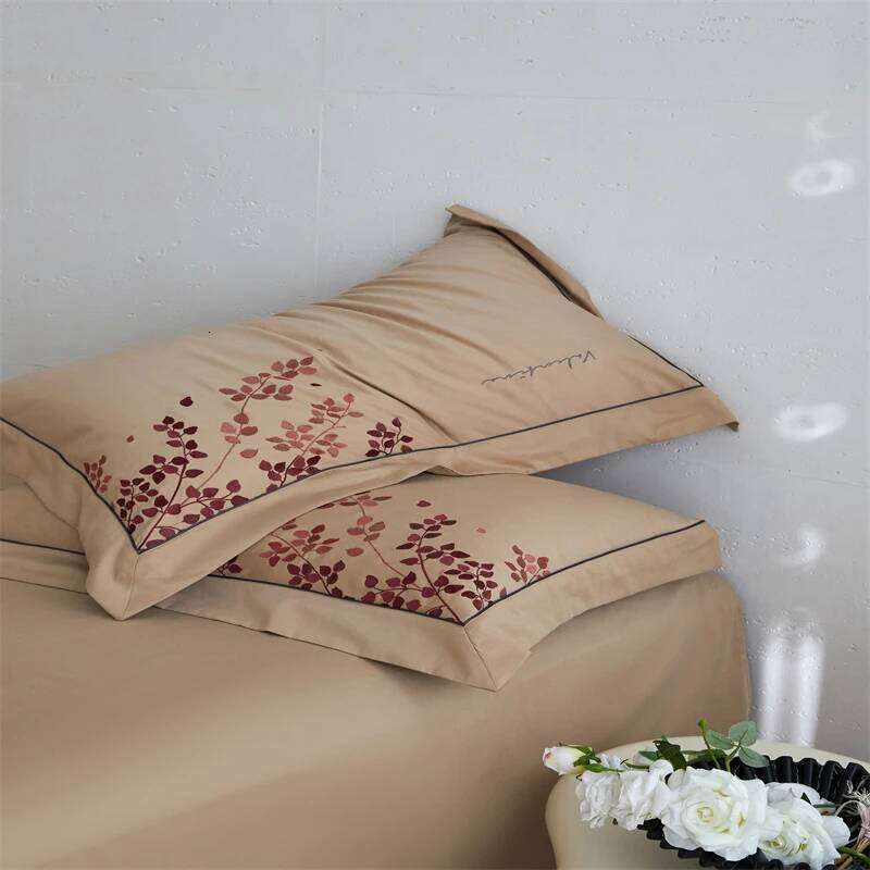 Embroidery 800TC Brushed Cotton Duvet cover Double Queen King Bedding set Cover Fitted/Flat Bed Sheet Pillowcases H260312