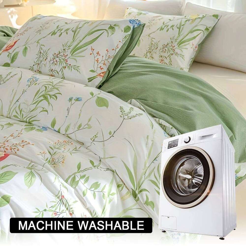 3pcs/set Leaf Floral Pattern Set1 & 2 PillowcaseSoft And Skin-Friendly Duvet Cover Bedding Set For H260312