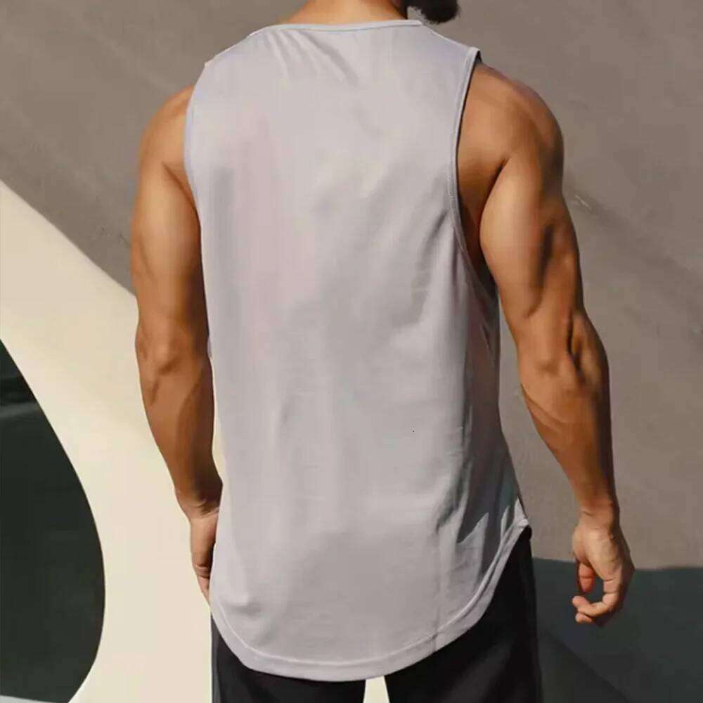 Men's Tank Top Fitness Sleeveless Running Sports Quick-drying Training Bodybuilding Gym T-Shirt Men Male Vest 26Y0312