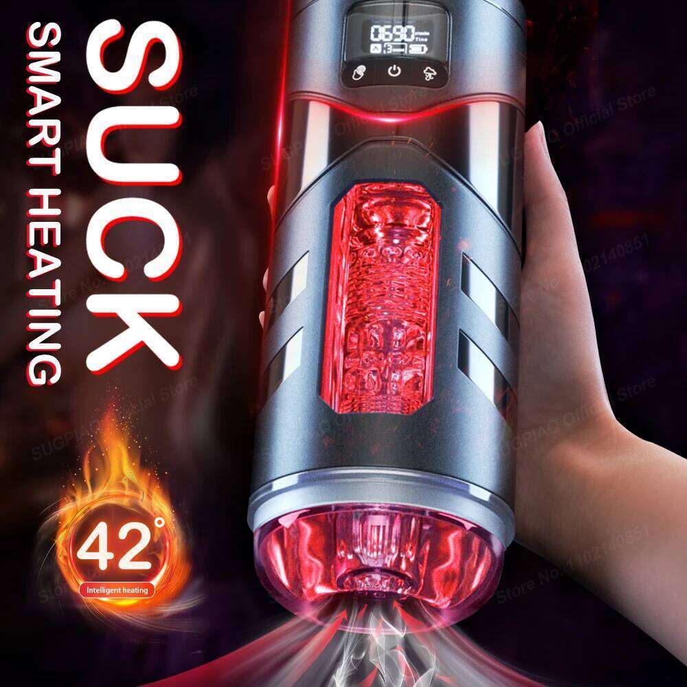Automatic Male Masturbator Cup Sucking Vibration Smart Heating Real Vagina Pocket Pussy For Man Sex Toy Adult Blowjob Machine 18 Z260312