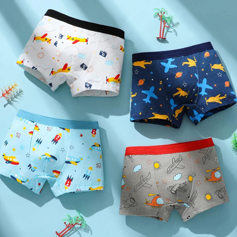 48 pcs Boys Boxer Sets Briefs Kids Cotton Underwear Baby Underpants Teenager Cartoon Dinosaur Print Children Panties Clothes 260311