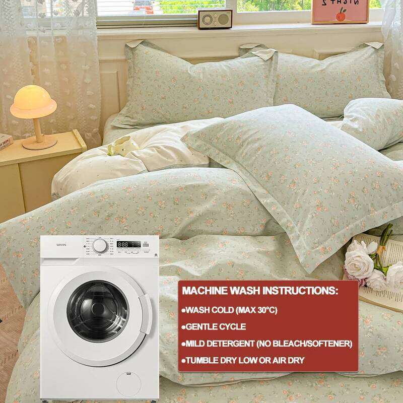 Printed Duvet Set 100% Cotton Bedding Set, Soft Breathable Quilt Cover Pillowcase,for Single Couple Bed Size H260312