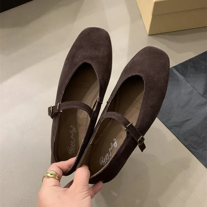 Bailamos Women Flats Round Toe Shallow Slip On Ladies Casual Ballet Shoes Soft Leather Eelgant Dress Shoes Mujer Size 260227