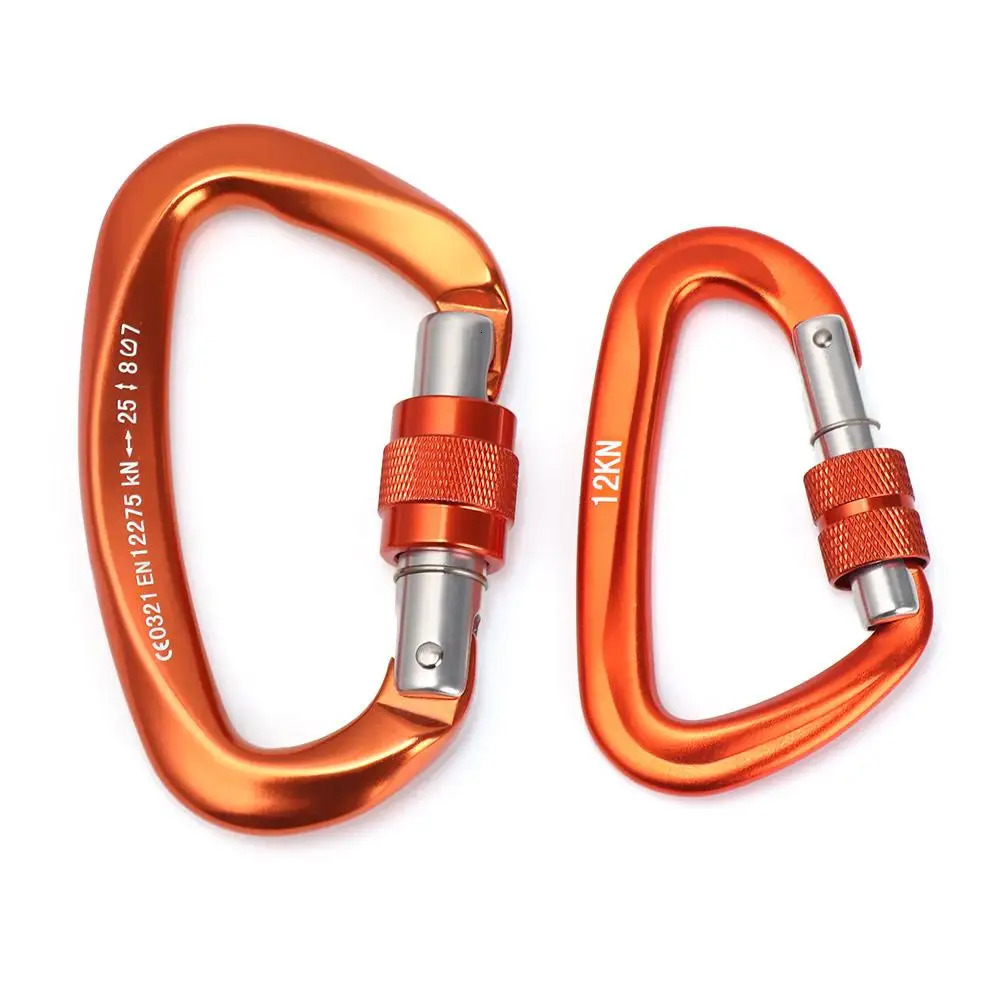 D Shape Accessories Professional Carabiner Security Master Lock Mountaineering Protective Equipment Climbing Key Hooks 260228
