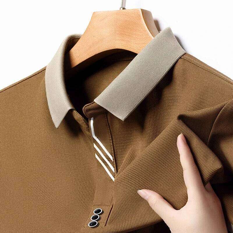 Men's Solid Color Casual Fashion Short Sleeve Polo Shirt Summer Comfortable Top for Business And Leisure 26H0312