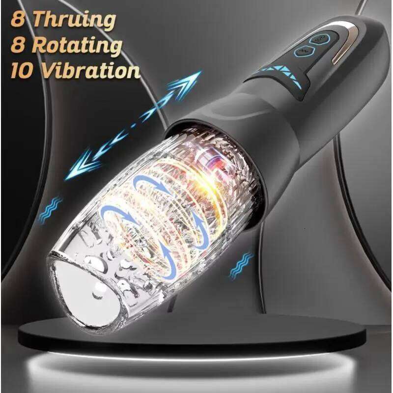 Automatic Masturbator Electric Rotating Masturbators 10 Vibrating Modes Silicone Vagina Masturbation Cup Male Adult Sex Toy Z260311