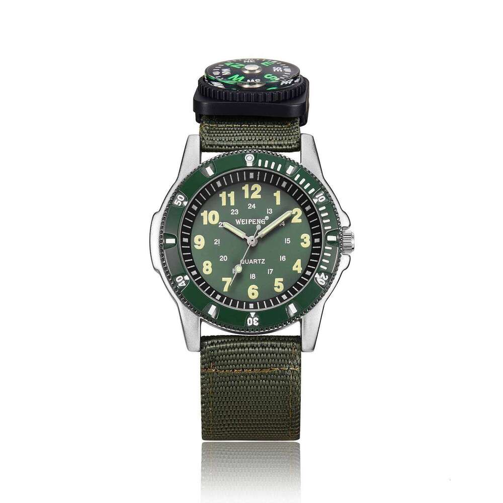 New Fashionable Minimalist Man Luminous Canvas Strap Compass Mountaineering Men's Quartz Watch relojes para hombres