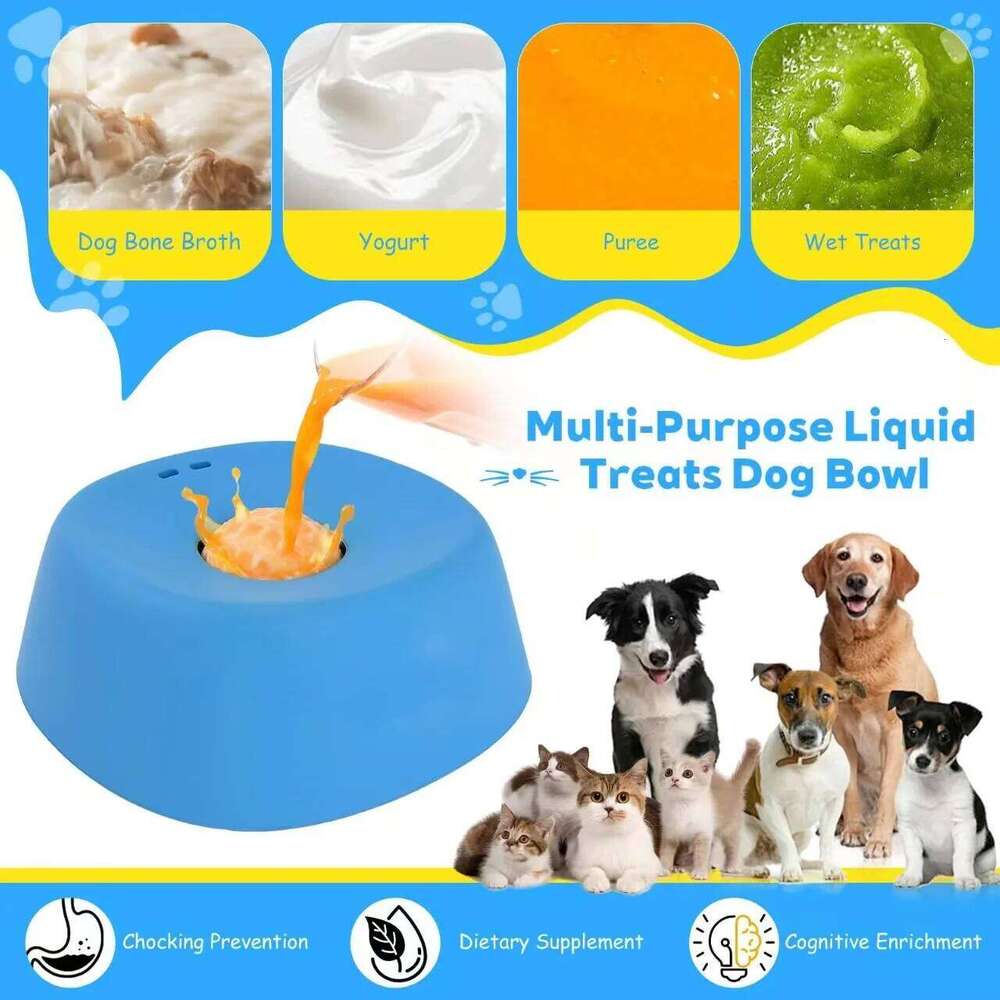Anti-Choking Bowl, Anti-Slip Liquid Bone Broth Dog Lick Bowl ,for Large Medium Small Breeds Dietary Supplement 26Y0312